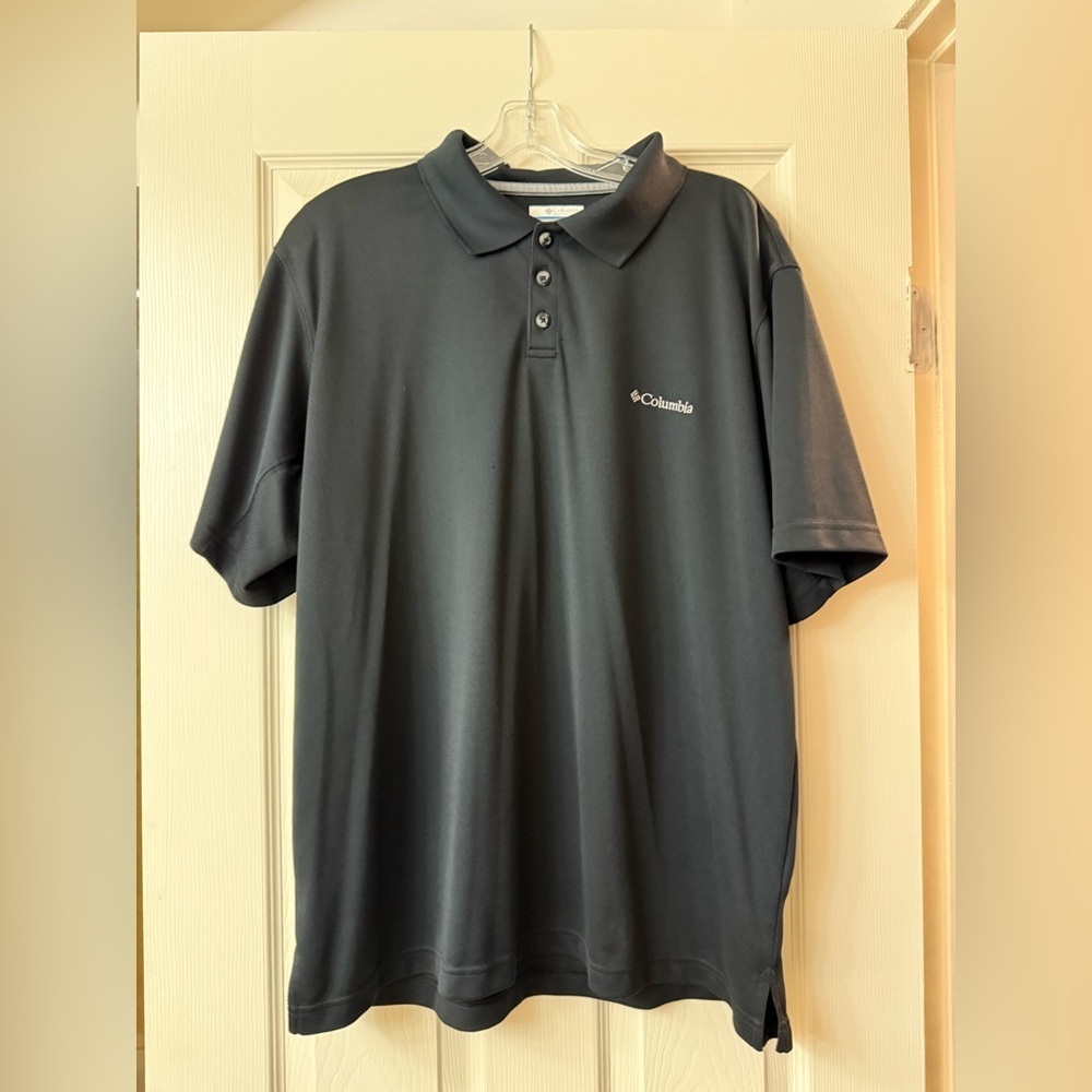Columbia Polo Performance Golf Shirt for Men, XL - Black